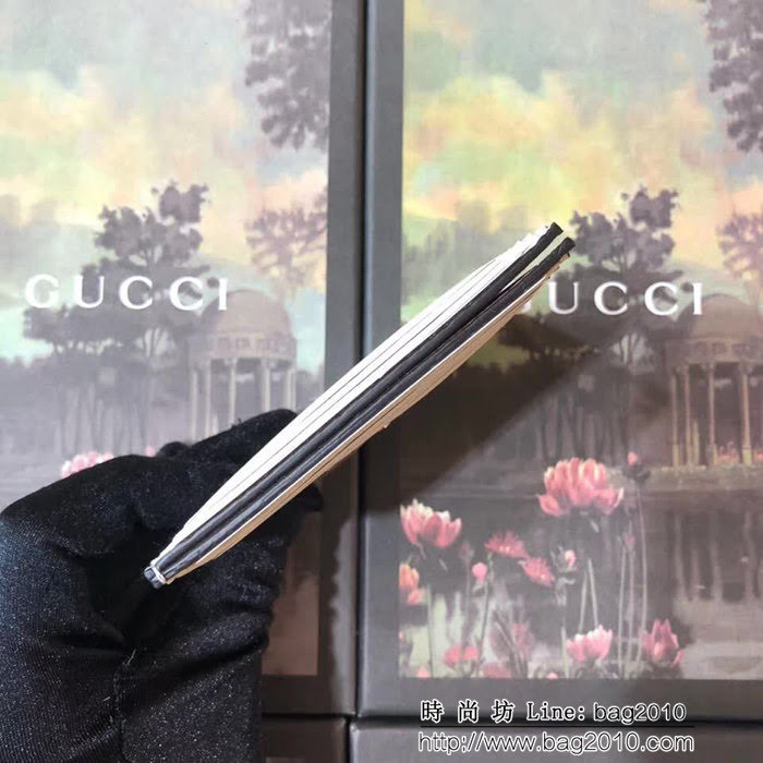 GUCCI古馳 頂級原單 早秋新品 雙色牛皮 女士卡片夾 524305 白配粉 WTG2066